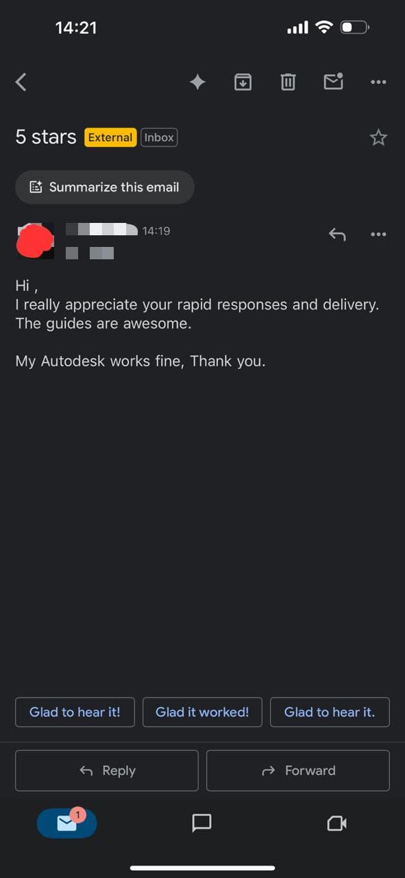 Testimonial screenshot
